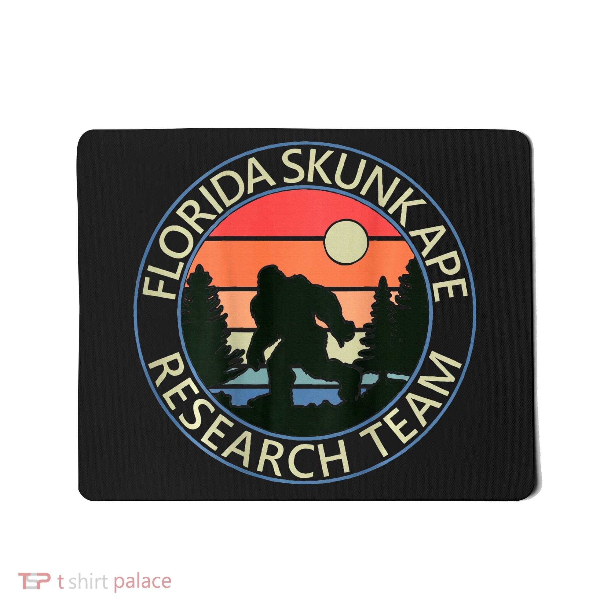 Florida Skunk Ape Research Team Camping Outdoors Back Print Mousepad