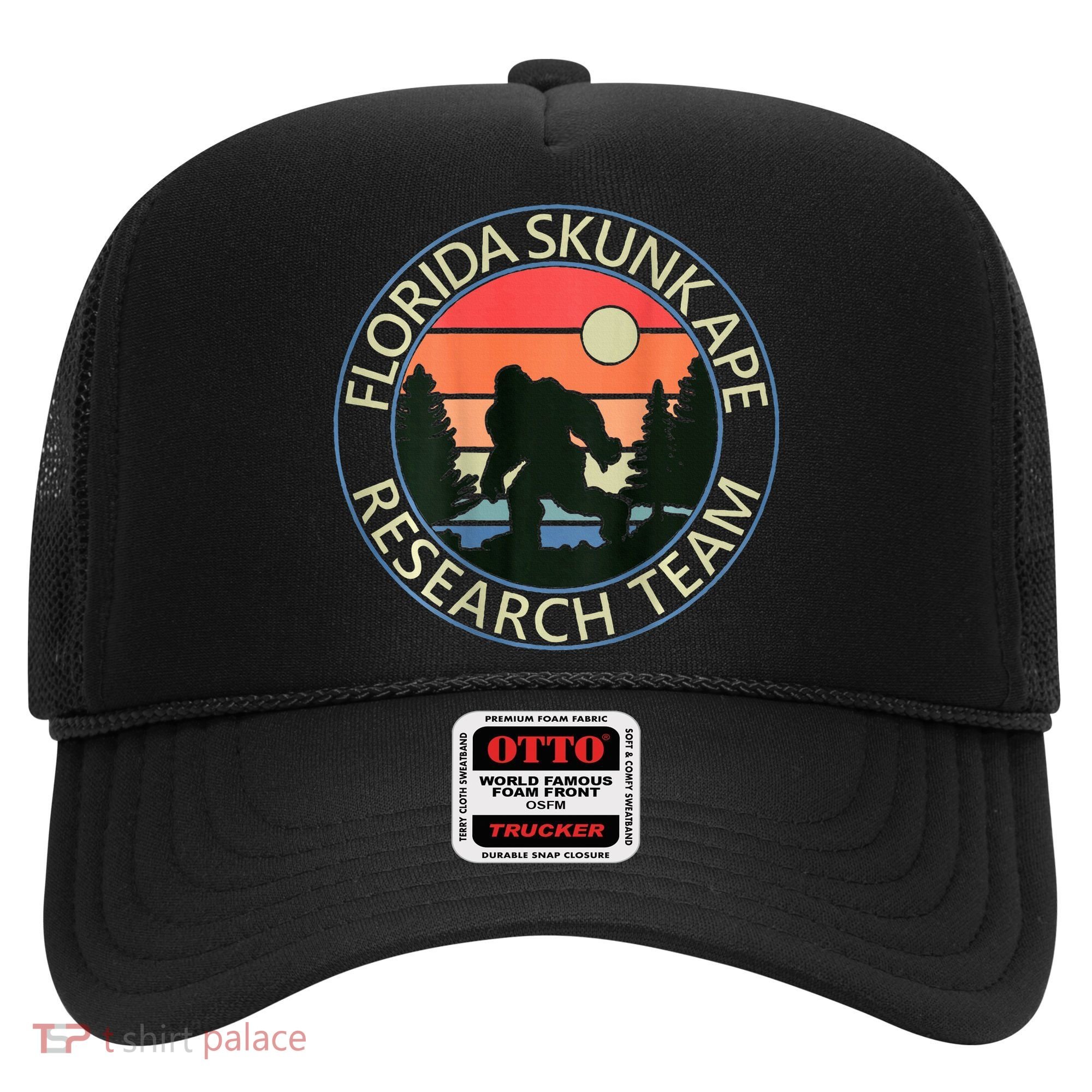 Florida Skunk Ape Research Team Camping Outdoors Back Print Hat