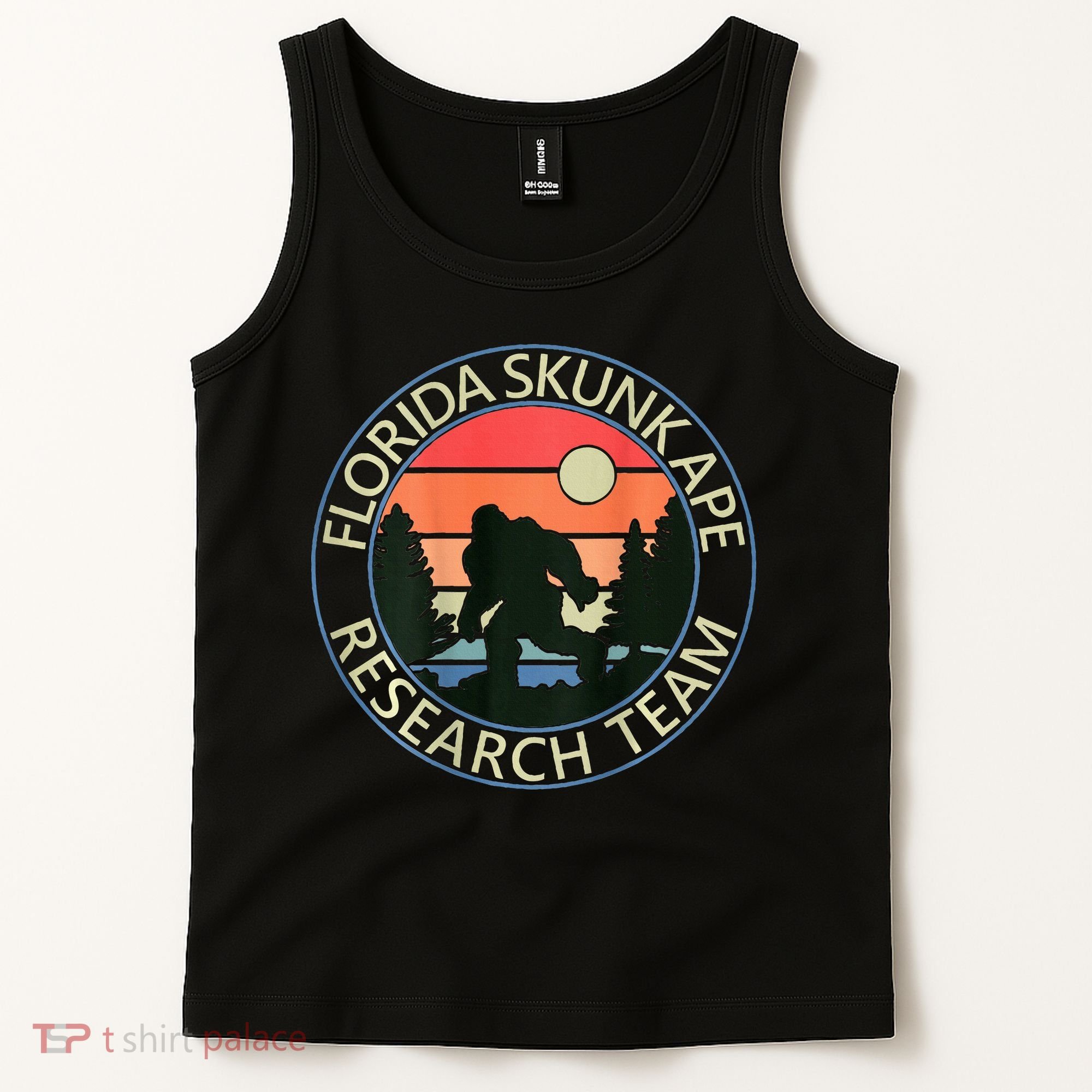 Florida Skunk Ape Research Team Camping Outdoors Back Print Tank Top