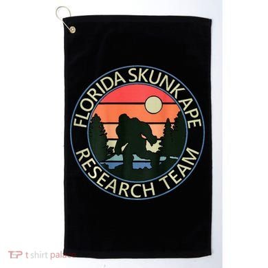 Florida Skunk Ape Research Team Camping Outdoors Back Print Golf Towel