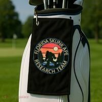 Florida Skunk Ape Research Team Camping Outdoors Back Print Golf Towel thumb 2