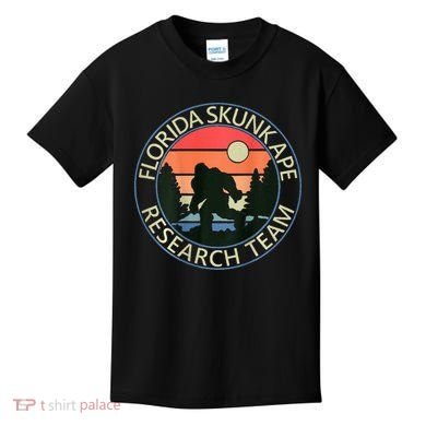 Florida Skunk Ape Research Team Camping Outdoors Back Print Kids T-Shirt