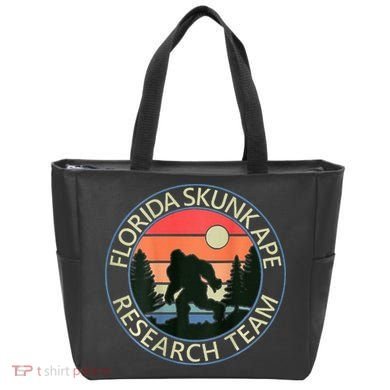 Florida Skunk Ape Research Team Camping Outdoors Back Print Tote Bag