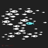 Fish Swim Against The Current In The Sea Women's Sweatshirt thumb 2