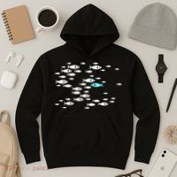 Fish Swim Against The Current In The Sea Hoodie thumb 3