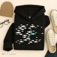 Fish Swim Against The Current In The Sea Hoodie thumb 4