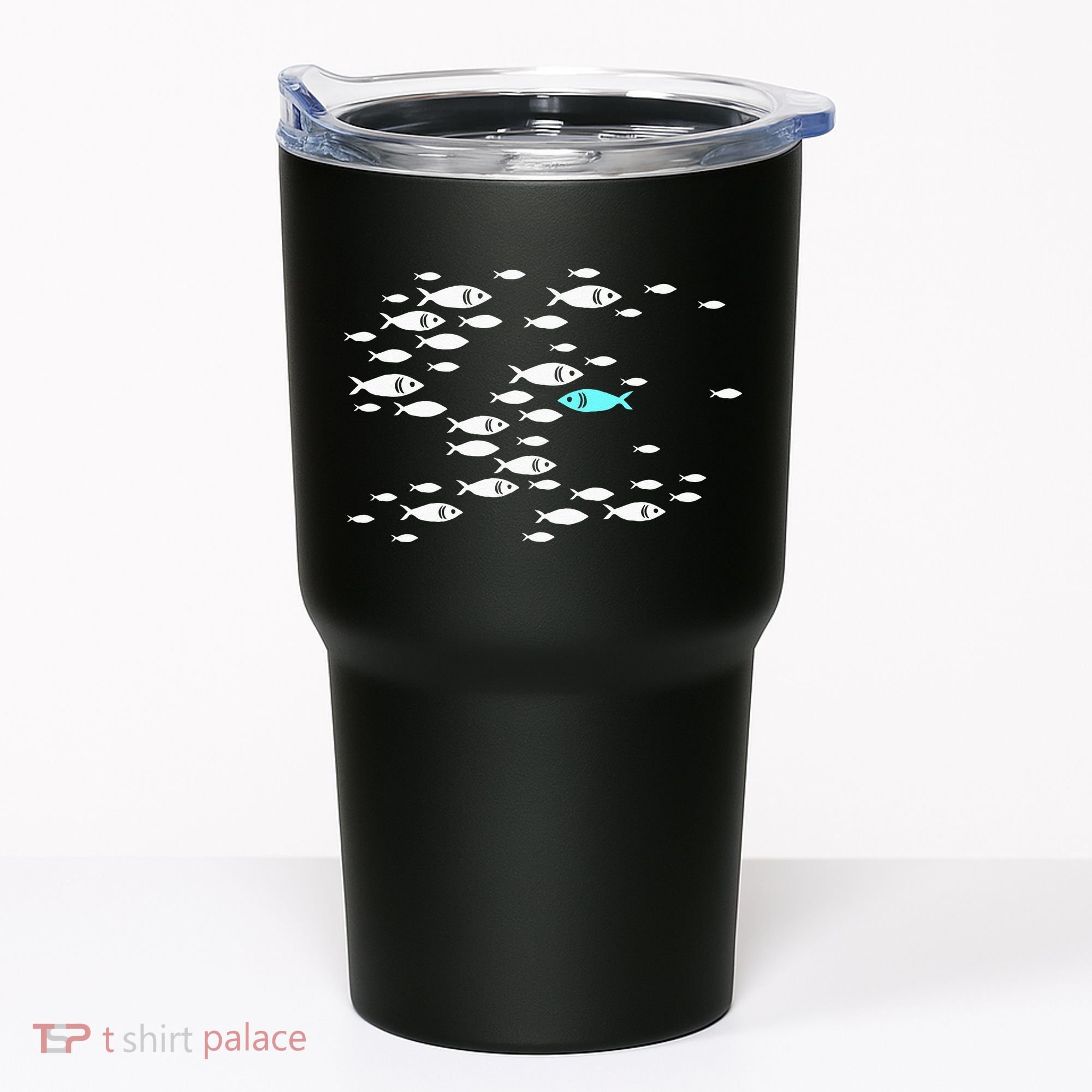 Fish Swim Against The Current In The Sea Tumbler