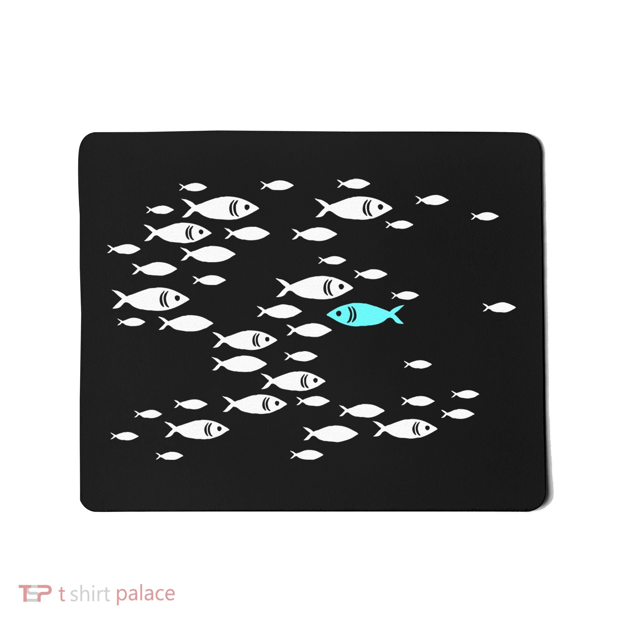Fish Swim Against The Current In The Sea Mousepad