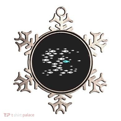 Fish Swim Against The Current In The Sea Ornament
