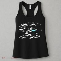 Fish Swim Against The Current In The Sea Women's Tank Top thumb 3