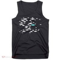 Fish Swim Against The Current In The Sea Tank Top thumb 0