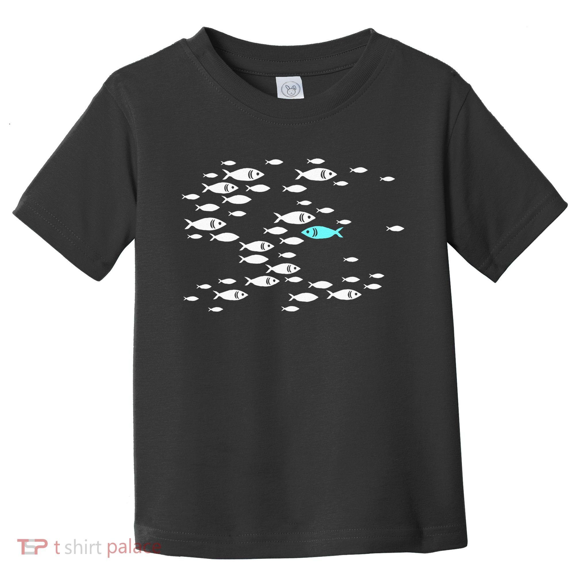 Fish Swim Against The Current In The Sea Toddler T-Shirt