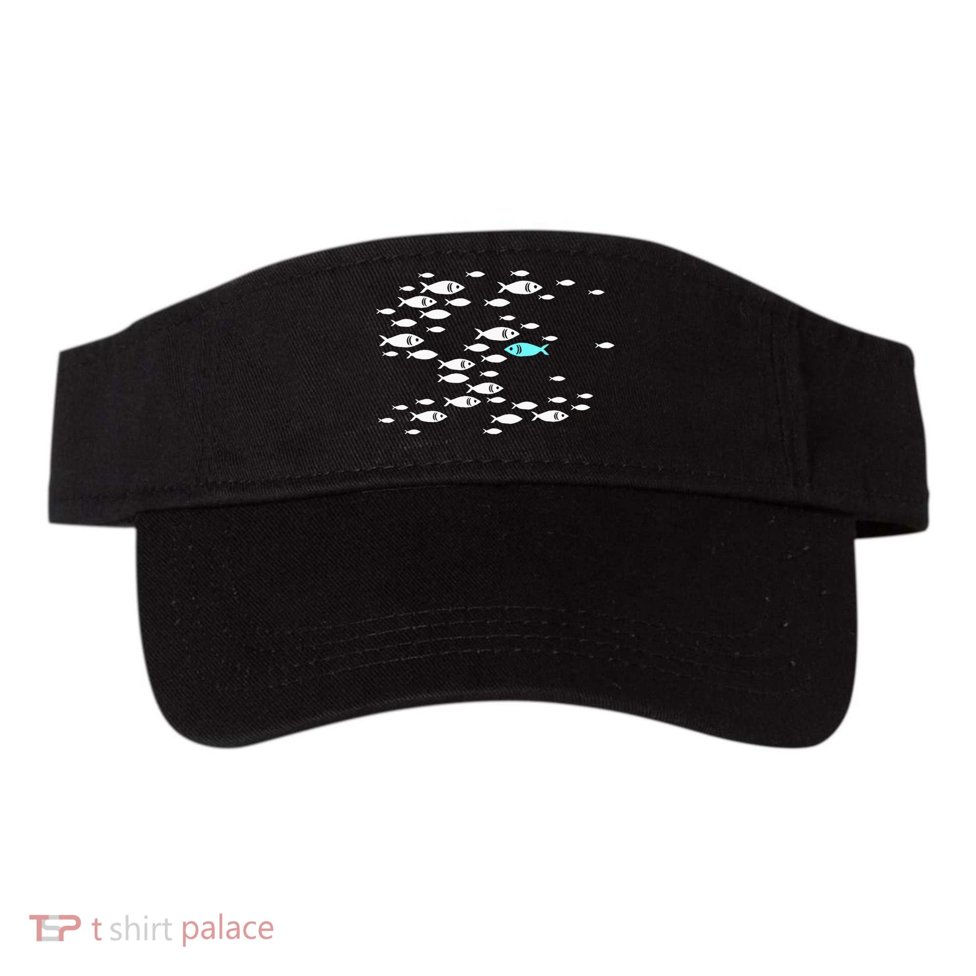 Fish Swim Against The Current In The Sea Visor