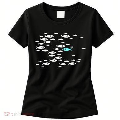 Fish Swim Against The Current In The Sea Women's T-Shirt