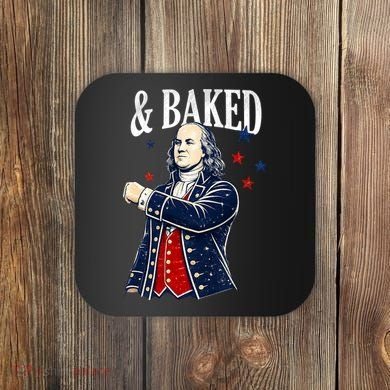 Funny Shake And Bake 4th Of July Couple Matching Coaster