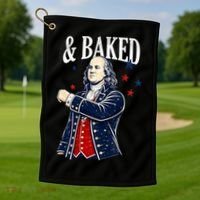 Funny Shake And Bake 4th Of July Couple Matching Golf Towel thumb 1
