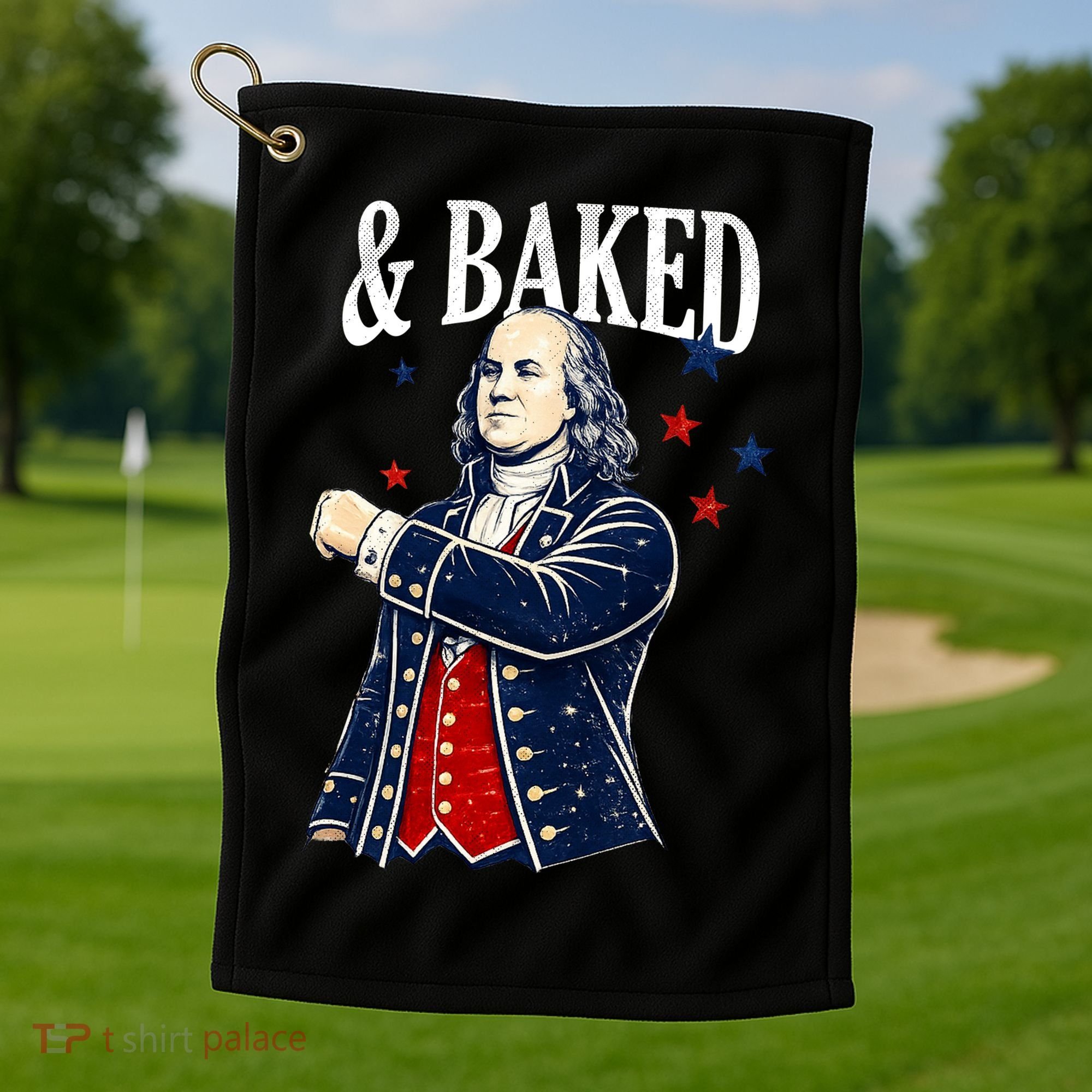Funny Shake And Bake 4th Of July Couple Matching Golf Towel
