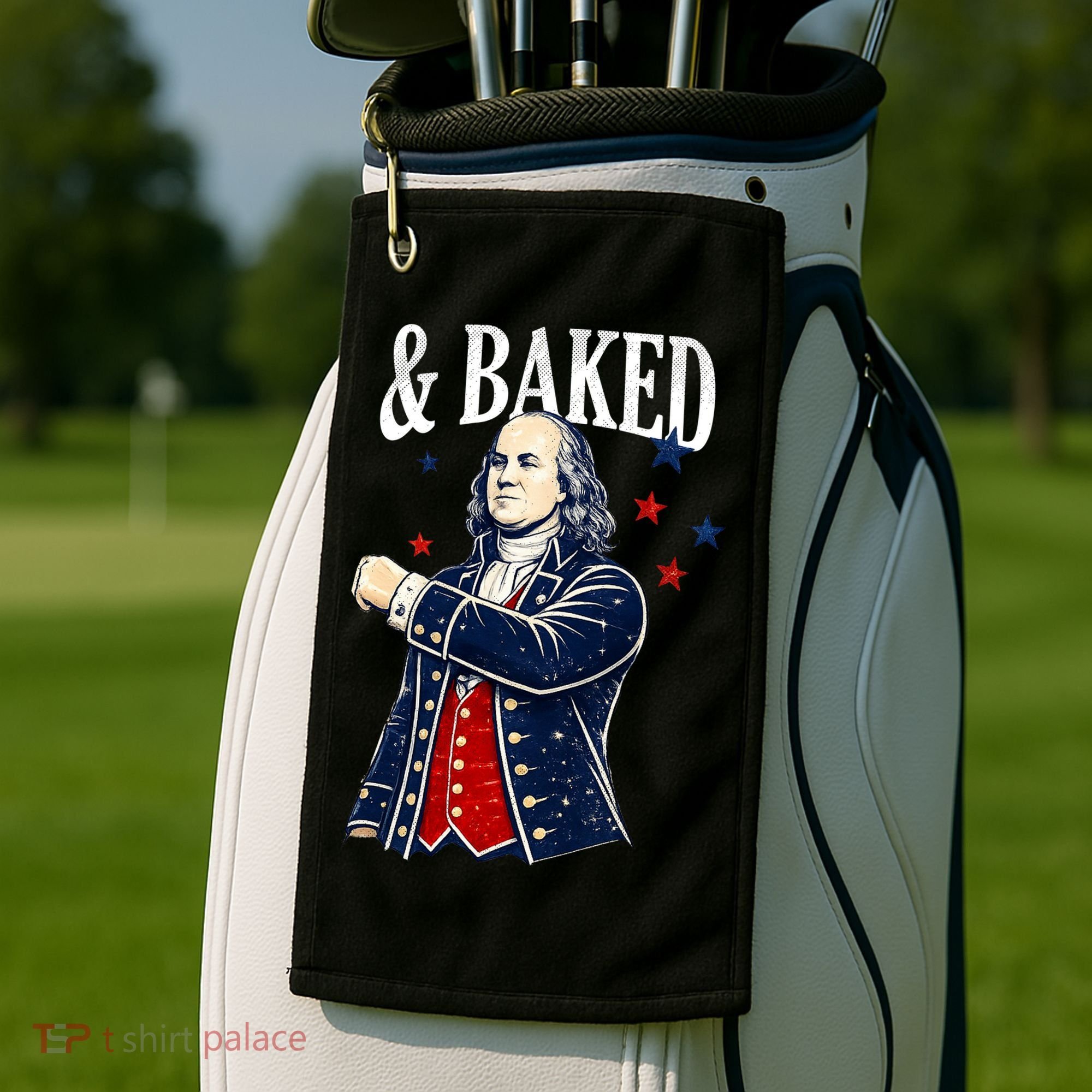 Funny Shake And Bake 4th Of July Couple Matching Golf Towel