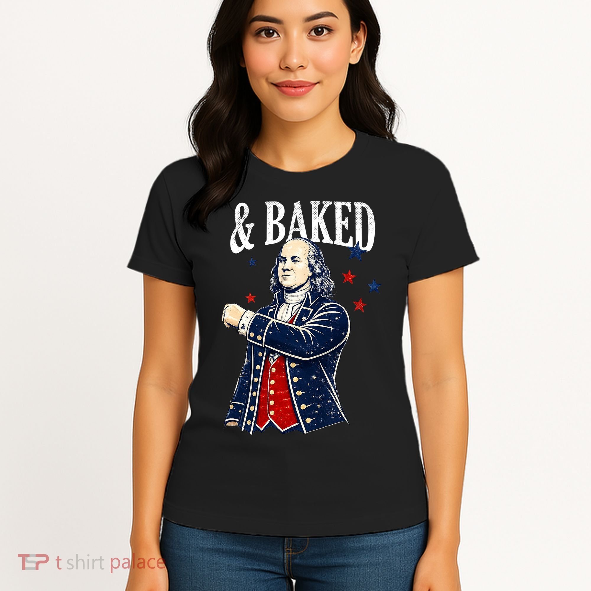 Funny Shake And Bake 4th Of July Couple Matching Women's T-Shirt