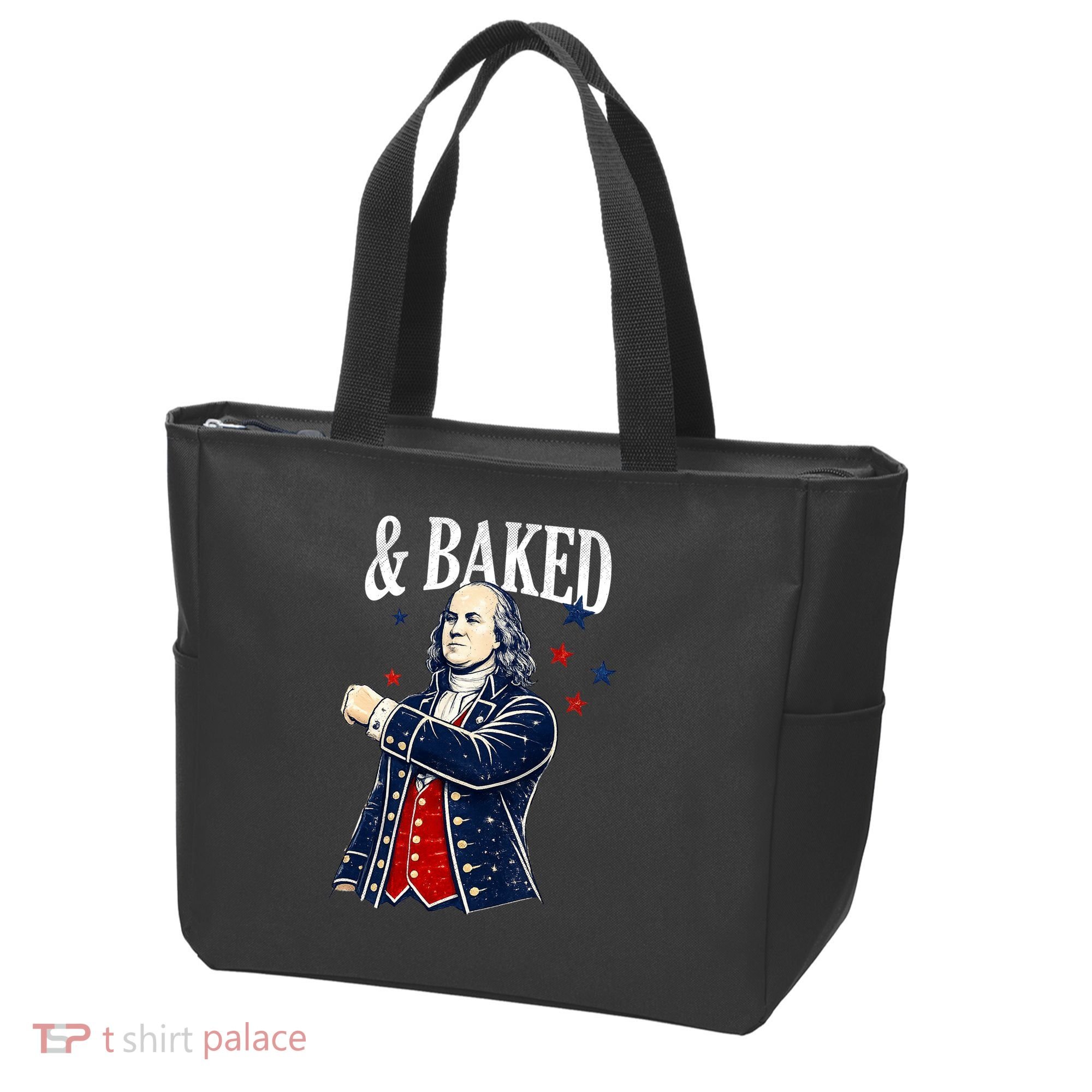 Funny Shake And Bake 4th Of July Couple Matching Tote Bag