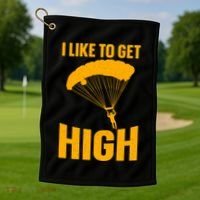 Funny Skydiving Art Skydive Skydiving Skydiver Gift Golf Towel thumb 1