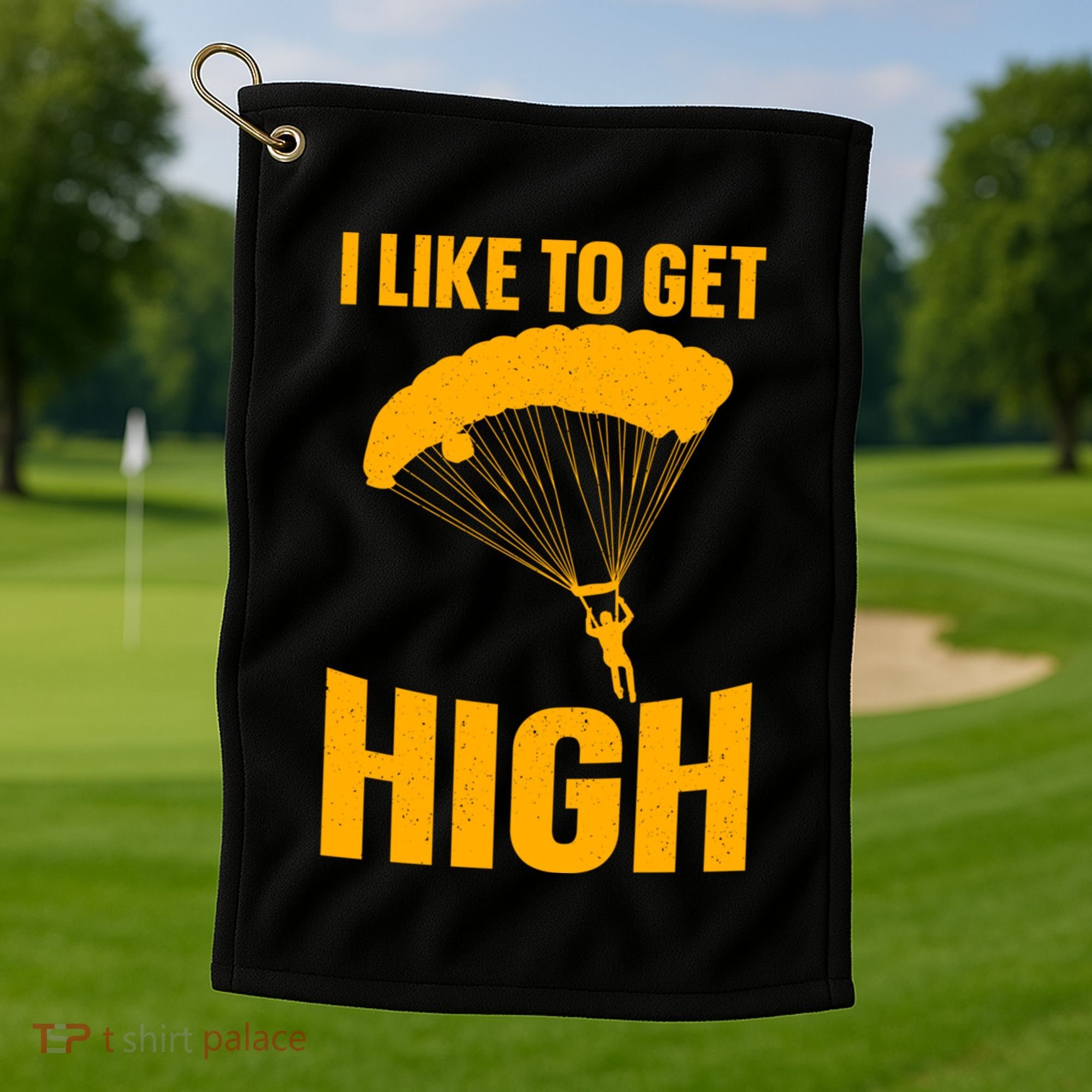 Funny Skydiving Art Skydive Skydiving Skydiver Gift Golf Towel