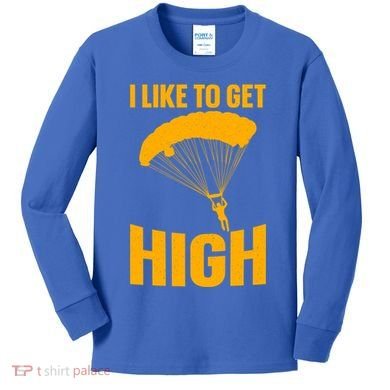 Funny Skydiving Art Skydive Skydiving Skydiver Gift Kids Long Sleeve Shirt