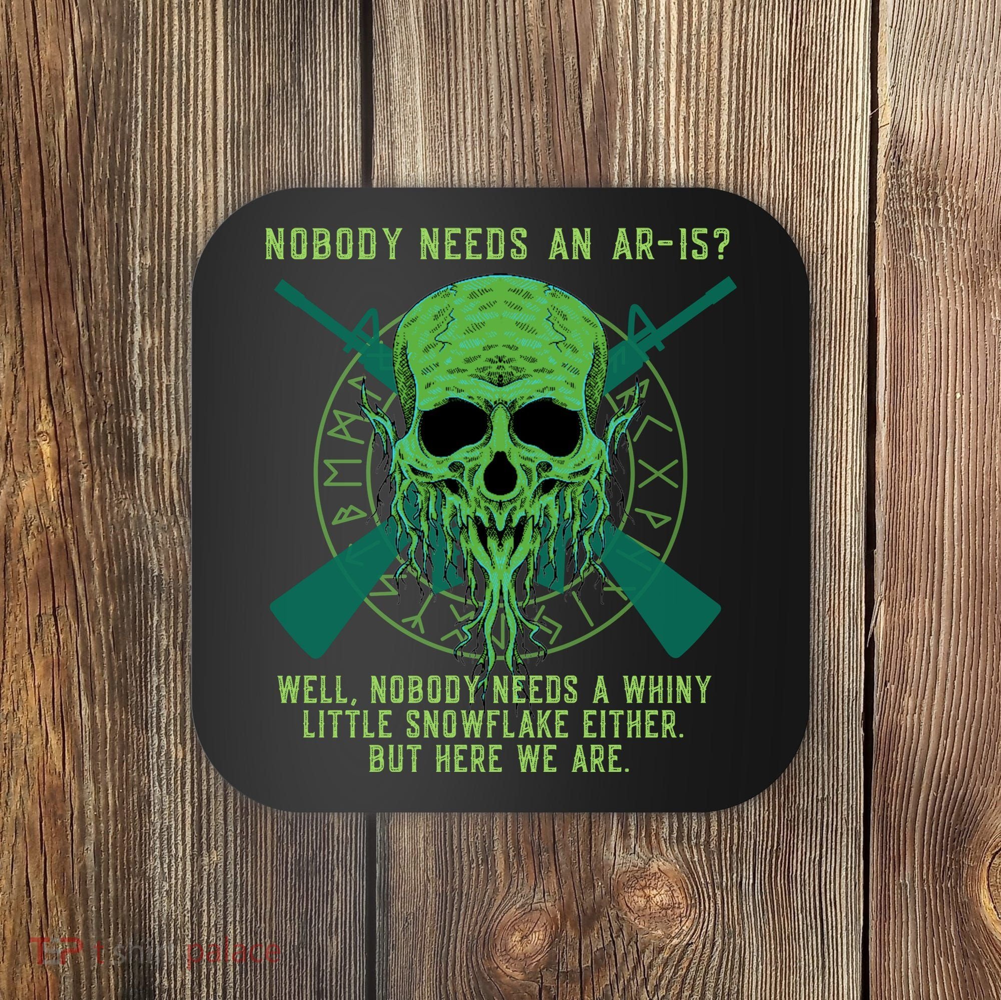 Funny Second Amendment Gun Rights Anti Woke MAGA Conservative Coaster