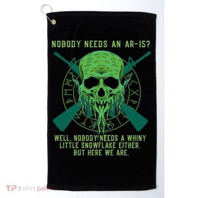 Funny Second Amendment Gun Rights Anti Woke MAGA Conservative Golf Towel