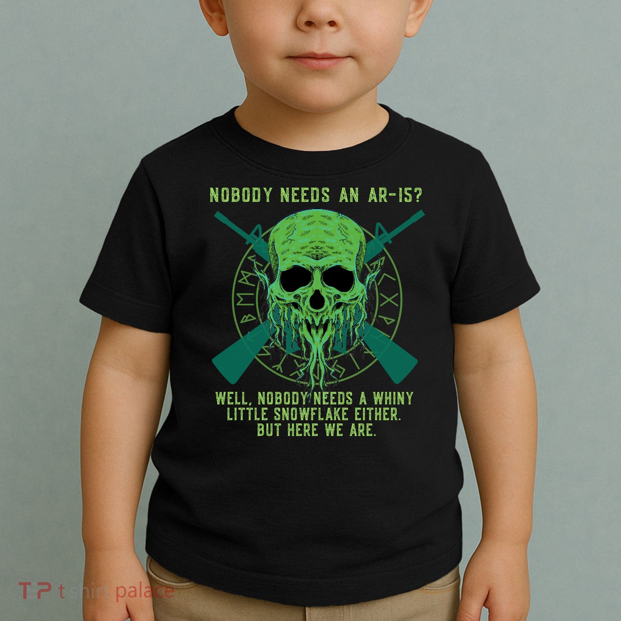 Funny Second Amendment Gun Rights Anti Woke MAGA Conservative Toddler T-Shirt