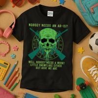Funny Second Amendment Gun Rights Anti Woke MAGA Conservative Kids T-Shirt thumb 3