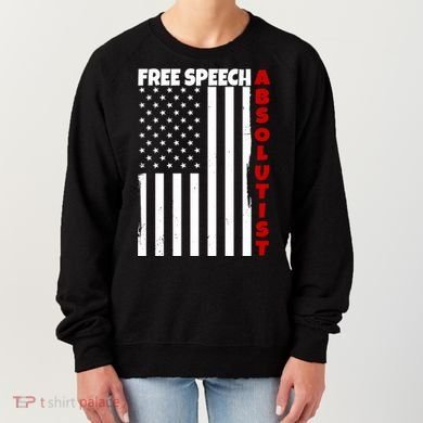 Free Speech Absolutist American Flag Women's Sweatshirt