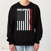 Free Speech Absolutist American Flag Women's Sweatshirt thumb 0