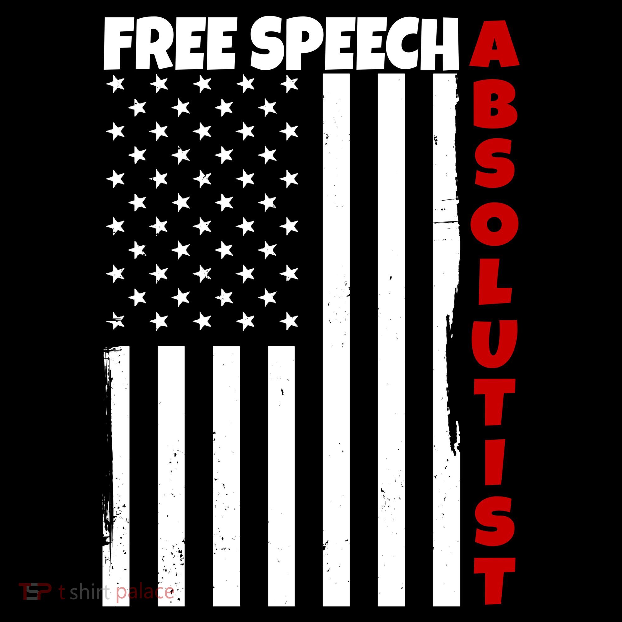 Free Speech Absolutist American Flag Toddler Hoodie