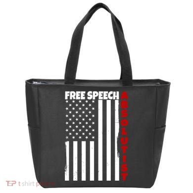 Free Speech Absolutist American Flag Tote Bag