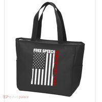 Free Speech Absolutist American Flag Tote Bag thumb 3