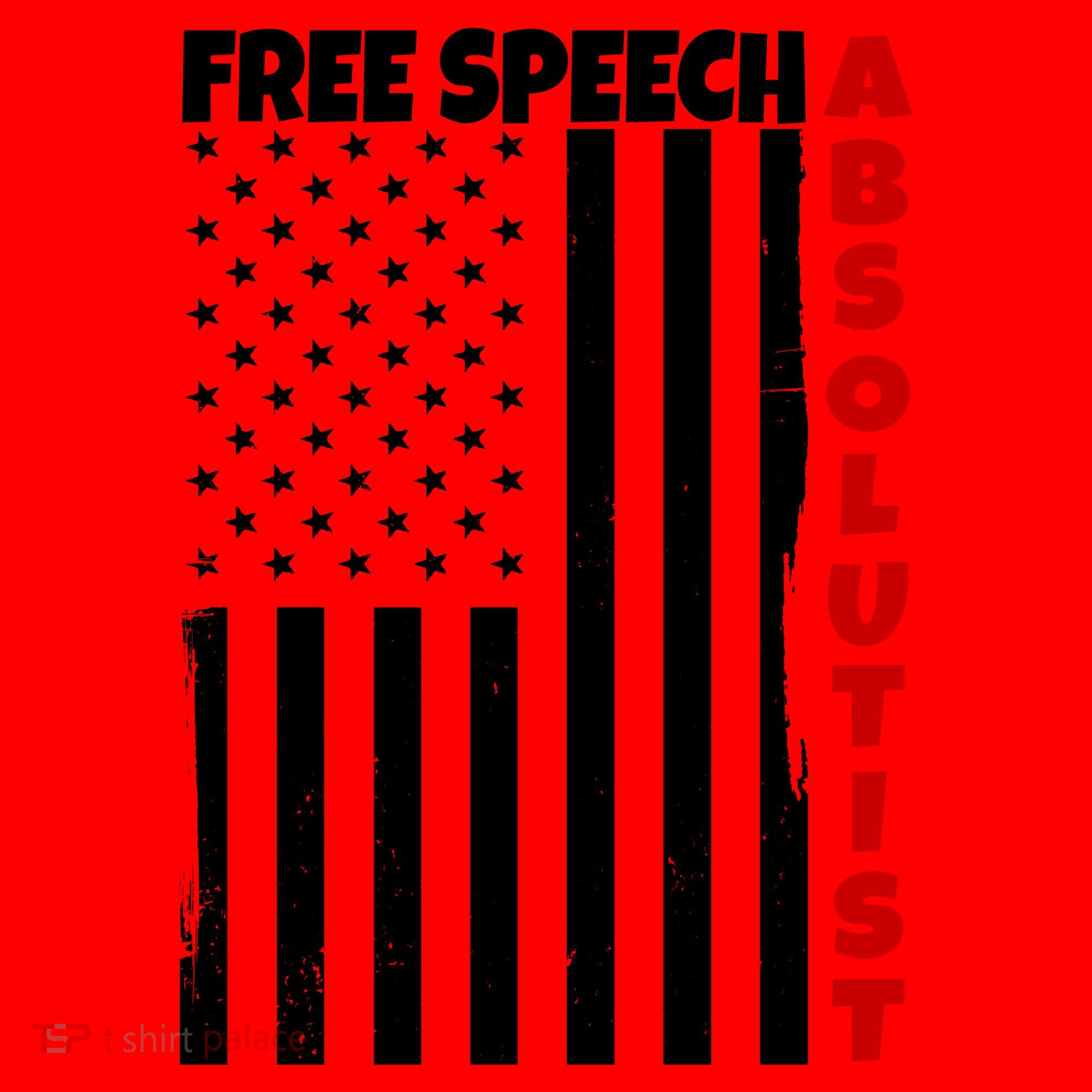 Free Speech Absolutist American Flag Santa Hat