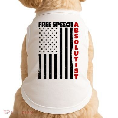 Free Speech Absolutist American Flag Doggie Tank