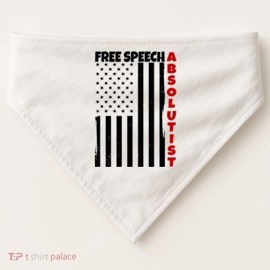 Free Speech Absolutist American Flag USA-Made Doggie Bandana