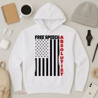 Free Speech Absolutist American Flag Hoodie thumb 3