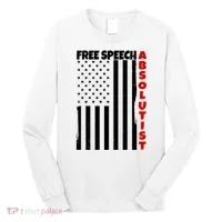 Free Speech Absolutist American Flag Long Sleeve Shirt thumb 0
