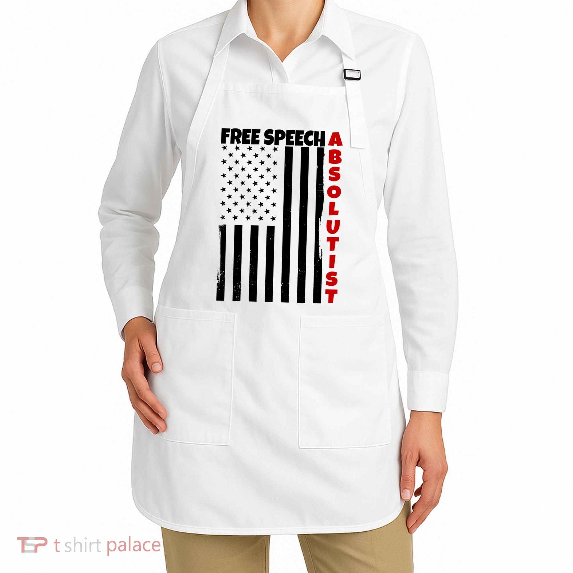 Free Speech Absolutist American Flag Apron