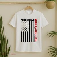 Free Speech Absolutist American Flag T-Shirt thumb 2