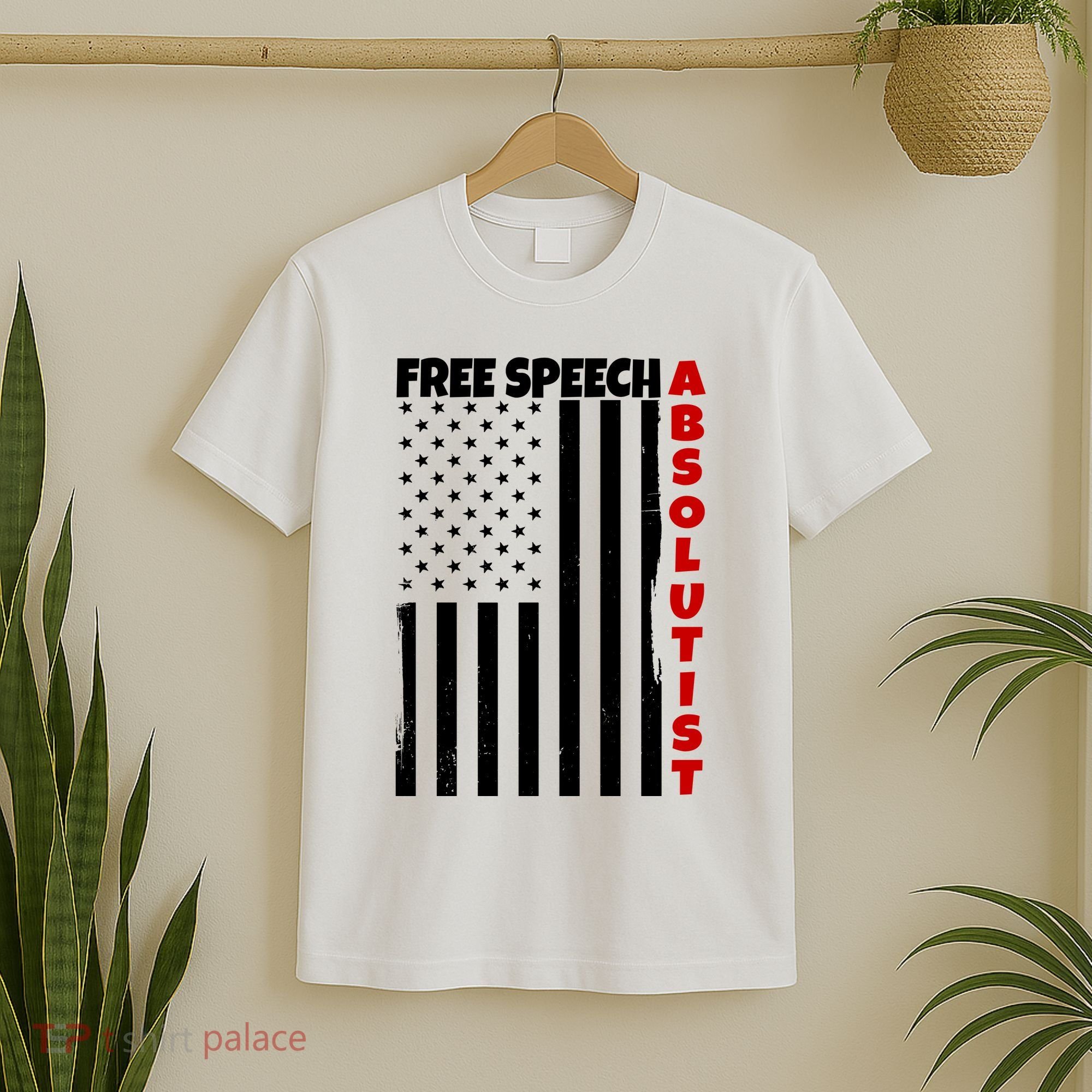 Free Speech Absolutist American Flag T-Shirt