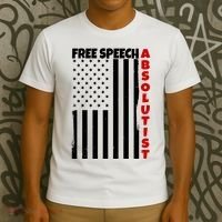 Free Speech Absolutist American Flag T-Shirt thumb 3