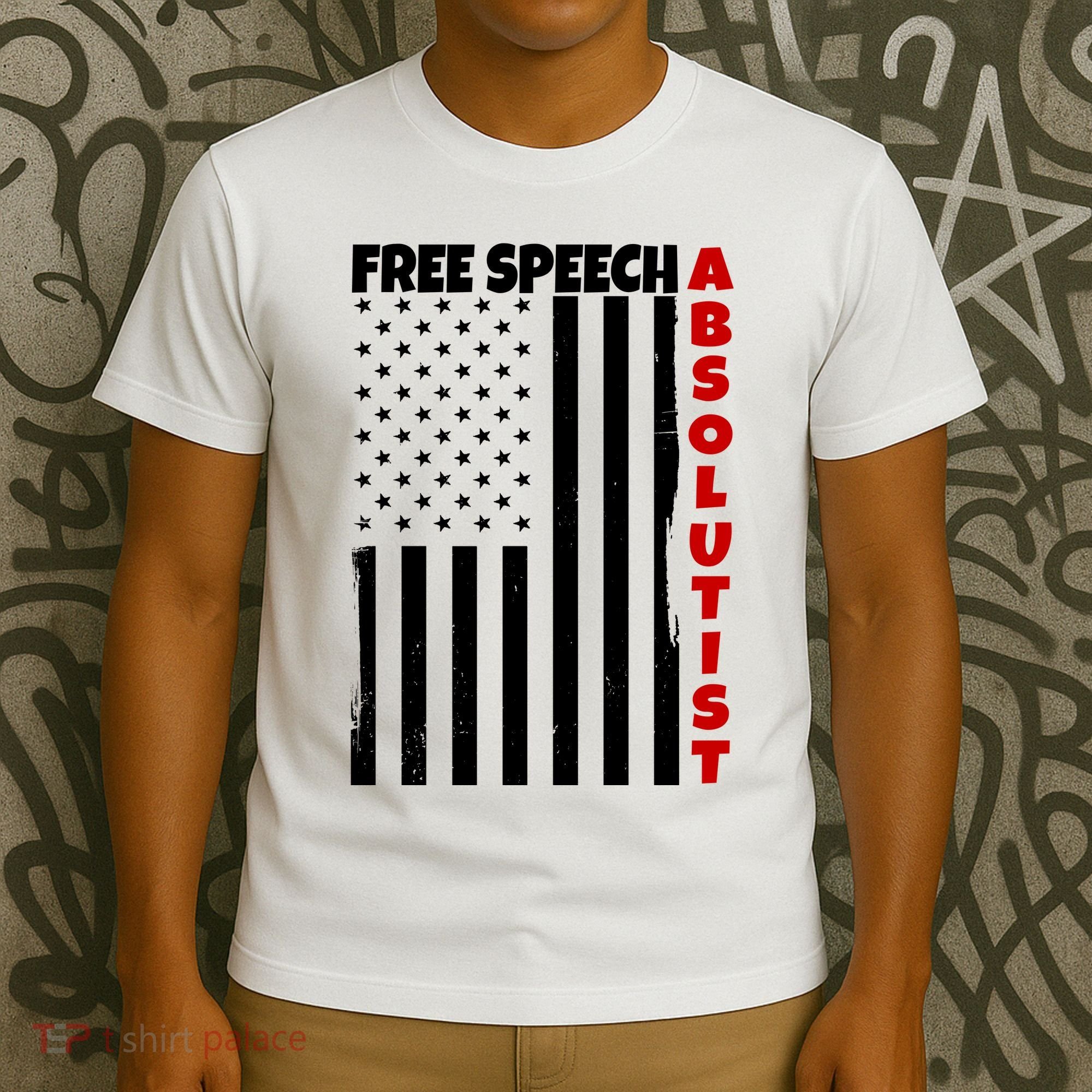 Free Speech Absolutist American Flag T-Shirt