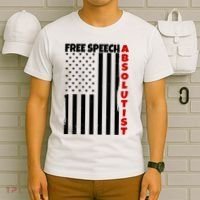 Free Speech Absolutist American Flag T-Shirt thumb 6