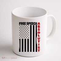 Free Speech Absolutist American Flag Coffee Mug thumb 1