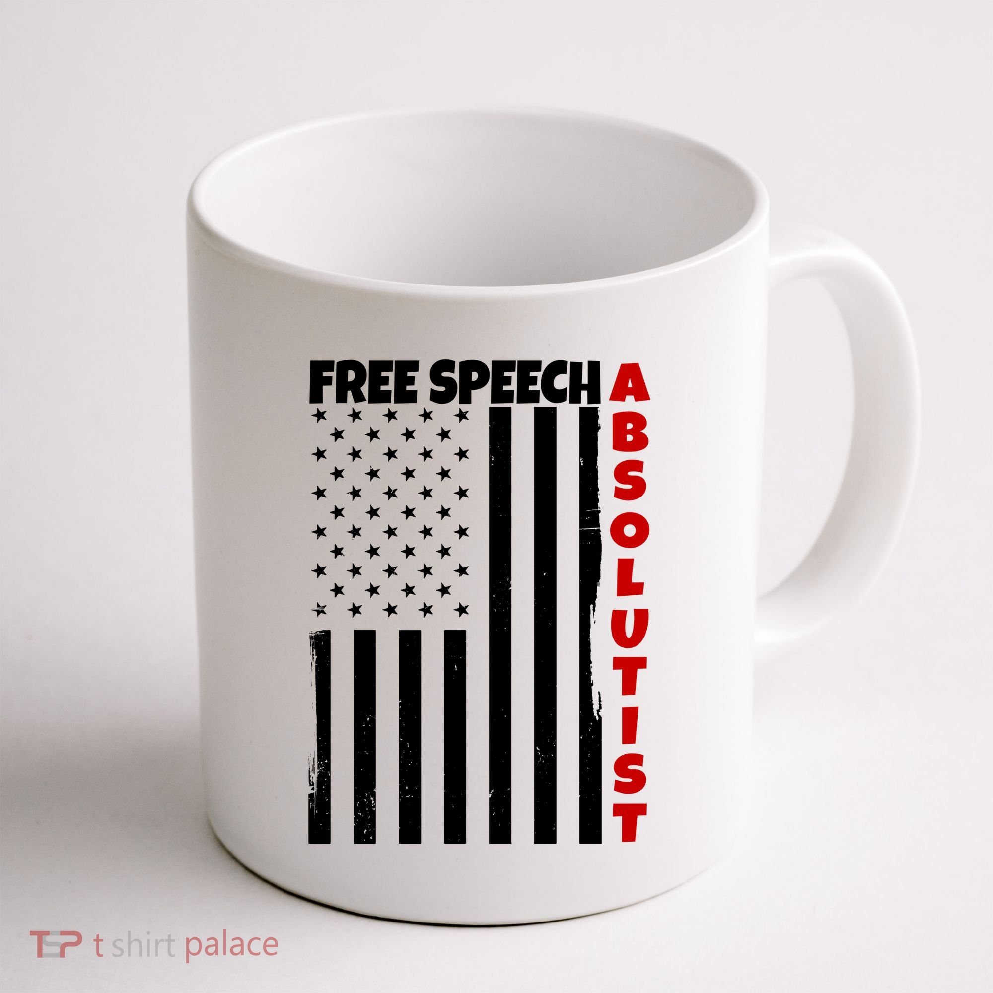 Free Speech Absolutist American Flag Coffee Mug