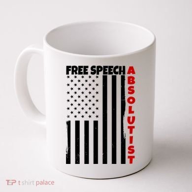 Free Speech Absolutist American Flag Coffee Mug